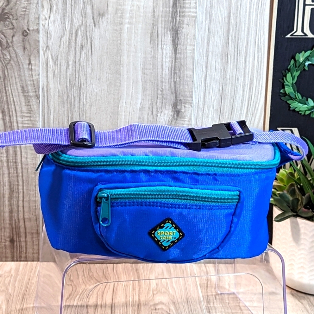 Vintage 90s SPORT ZONE Camera Belt Bag Fanny Pack Retro Nylon Pouch